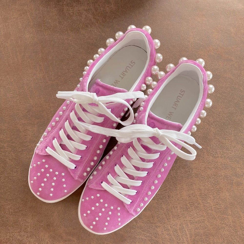 Sneakers with Pearls by Stuart Weitzman